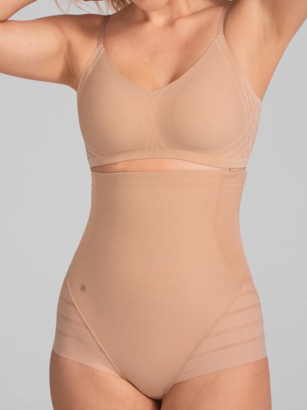 Honeylove Queen Brief Shapewear XL SAND NUDE NWT